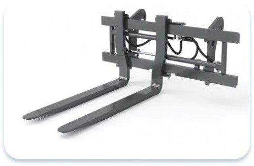 Fork frame  with hydraulic fork tines positioner